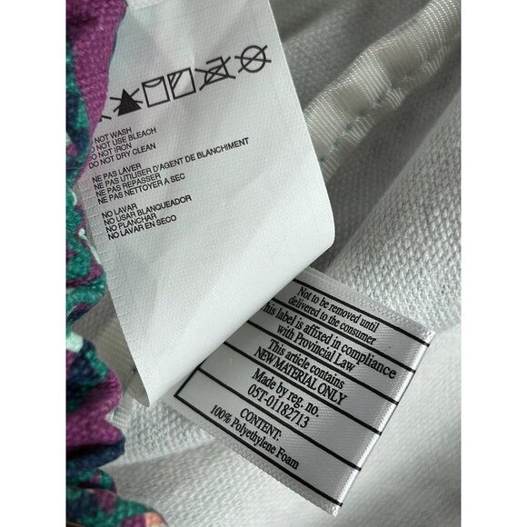 ROXY Backpack Multicolor Diamond Geometric Print Cinch Dual Strap Cotton Blend - Picture 13 of 14